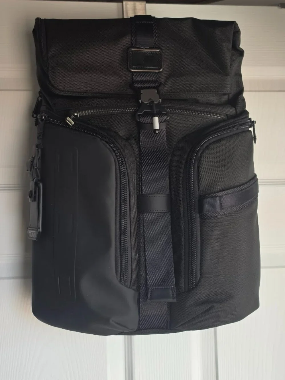 TUMI Alpha Bravo Logistics Flap Lid Backpack New in Black Color